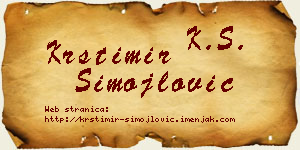 Krstimir Simojlović vizit kartica
